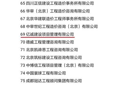 厚积薄发 我司荣登2019年工程造价咨询企业全国百强榜